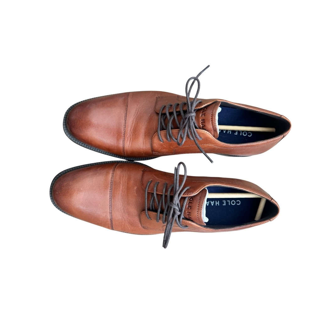 Cole Haan Mens Grand 360 Cap Toe Oxford British Tan Leather Shoes C34138 10M - Picture 2 of 7